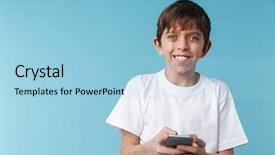  Presentation with baby congratulation boy blue - Beautiful slide deck featuring charismatic person - image of cheery caucasian boy backdrop and a  colored foreground