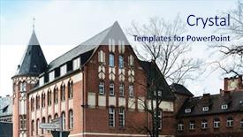  Presentation with university - Slide set featuring charite university medicine berlin is background and a sky blue colored foreground