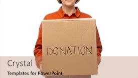  Presentation with charity - PPT layouts having charity-and-volunteering-concept-young background and a coral colored foreground