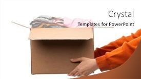  Presentation with donation - Presentation featuring charity-donation-and-volunteering-concept background and a white colored foreground