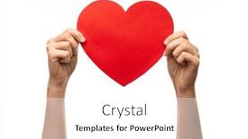  Presentation with heart health - PPT theme having charity-love-and-health-concept background and a white colored foreground