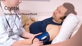  Presentation with blood pressure - Cool new presentation design with charity medical - measuring blood pressure backdrop and a  colored foreground