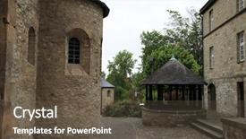  Presentation with museum - Slide deck with charlamagne - visiting the imperial palace museum background and a  colored foreground