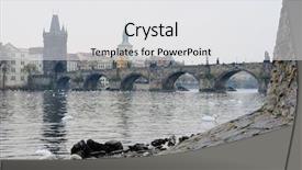  Presentation with river in the middle east - Slide deck having charles bridge - swams on vitava river background and a white colored foreground