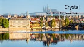  Presentation with czech republic - Cool new PPT layouts with charles bridge - view of mala strana backdrop and a light blue colored foreground