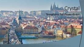  Presentation with view of kerak castle crusader - PPT theme having charles bridge and prague castle background and a light blue colored foreground