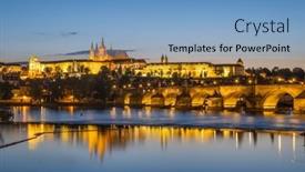  Presentation with czech republic - PPT theme with charles-bridge-and-the-prague background and a  colored foreground