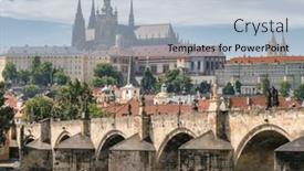  Presentation with republic day - Slides consisting of charles-bridge-and-the-prague background and a light blue colored foreground