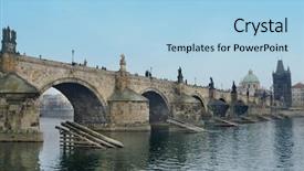  Presentation with czech republic - Audience pleasing PPT theme consisting of charles bridge and tower - view backdrop and a light blue colored foreground