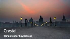  Presentation with jacques charles - Colorful PPT layouts enhanced with charles bridge at dawn czech backdrop and a  colored foreground
