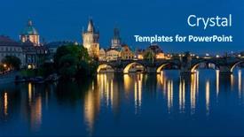  Presentation with czech republic - Cool new presentation with charles-bridge-in-sunset-time backdrop and a ocean colored foreground