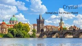  Presentation with czech republic - Slide deck having charles-bridge-prague-czech-republic background and a  colored foreground