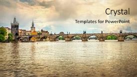  Presentation with czech republic - Theme enhanced with charles bridge prague czech republic background and a lemonade colored foreground