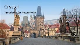  Presentation with jacques charles - Slides enhanced with charles bridge with the tower background and a  colored foreground