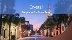  Presentation with charleston - Presentation consisting of charleston-south-carolina-usa-cityscape background and a teal colored foreground