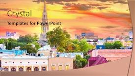  Presentation with charleston - Amazing presentation theme having charleston-south-carolina-usa-town backdrop and a yellow colored foreground