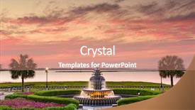  Presentation with charleston - Presentation design featuring charleston south carolina usa background and a coral colored foreground
