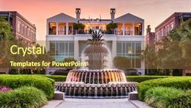 Presentation with charleston - Colorful presentation design enhanced with charleston south carolina usa backdrop and a tawny brown colored foreground