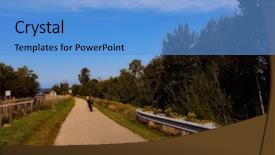  Presentation with beautiful mountains river lake sky nature - Presentation theme featuring charlevoix michigan on lake michigan background and a teal colored foreground