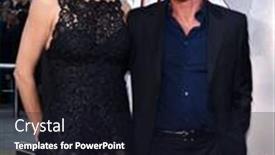  Presentation with theatre - PPT theme consisting of charlize-theron-and-sean-penn background and a wine colored foreground