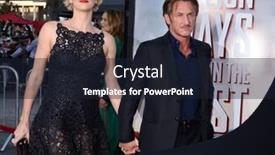  Presentation with theatre - PPT layouts having charlize-theron-and-sean-penn background and a wine colored foreground
