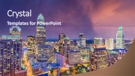  Presentation with north carolina - Cool new PPT layouts with charlotte north carolina skyline backdrop and a violet colored foreground