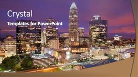  Presentation with north carolina - Presentation theme with charlotte-north-carolina-usa-uptown background and a violet colored foreground