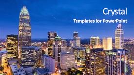  Presentation with north carolina - Cool new presentation theme with charlotte north carolina usa uptown backdrop and a cobalt blue colored foreground