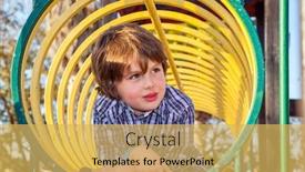  Presentation with cowboy - PPT theme featuring charming-boy-in-a-plaid background and a yellow colored foreground