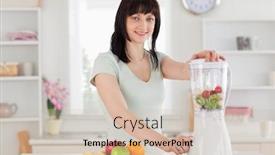  Presentation with civil engineering mixer concrete - Amazing presentation theme having charming brunette woman using a mixer while standing in the kitchen backdrop and a soft green colored foreground