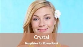  Presentation with chamomile - Colorful PPT theme enhanced with charming chamomile - portrait of pretty girl looking backdrop and a  colored foreground