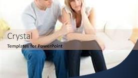  Presentation with living room - Presentation theme enhanced with charming-couple-having-an-argue background and a coral colored foreground