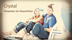  Presentation with new cold room storage - Presentation design with charming couple relaxing after painting background and a cream colored foreground