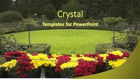  Presentation with green lawn - Slides with charming-green-grassy-lawn background and a  colored foreground