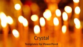  Presentation with church - Cool new presentation theme with charming lights of burning candles backdrop and a gold colored foreground