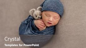  Presentation with dream - Beautiful theme featuring charming-newborn-smiling-in-dream backdrop and a gray colored foreground