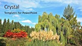  Presentation with italy - Beautiful theme featuring charming-park-sigurta-in-northern backdrop and a light blue colored foreground