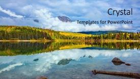  Presentation with forests - Colorful PPT layouts enhanced with charming patricia lake amongst the evergreen forests and yellow bushes warm autumn in the rocky mountains of canada backdrop and a light blue colored foreground