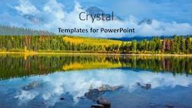  Presentation with forests - Colorful slide set enhanced with charming patricia lake amongst the evergreen forests and distant mountains warm autumn in the rocky mountains of canada backdrop and a light blue colored foreground