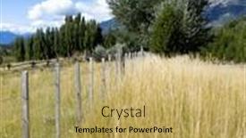  Presentation with rural america - PPT theme enhanced with charming-rural-pastoral-wooden-fence background and a yellow colored foreground