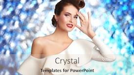  Presentation with hair dress - Audience pleasing presentation design consisting of charming-smiling-lady-in-elegant backdrop and a lemonade colored foreground