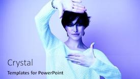  Presentation with acid - Audience pleasing slide deck consisting of charming-stylish-young-woman-makes backdrop and a light blue colored foreground