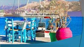  Presentation with traditional - Amazing presentation theme having charming-traditional-seaside-taverns-restaurants backdrop and a coral colored foreground