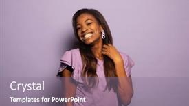  Presentation with afro - Presentation design consisting of charming-young-afro-american-woman background and a gray colored foreground