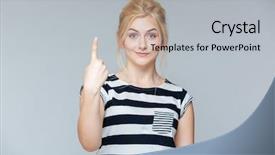  Presentation with weight loss woman showing - Amazing theme having charming young woman showing one backdrop and a light gray colored foreground