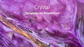  Presentation with stone - PPT theme with charoite-stone-texture-macro-photo background and a purple colored foreground