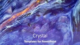  Presentation with stone - PPT layouts consisting of charoite-stone-texture-macro-photo background and a cobalt blue colored foreground