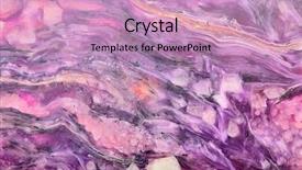  Presentation with stone - Audience pleasing PPT layouts consisting of charoite stone texture macro photo backdrop and a coral colored foreground