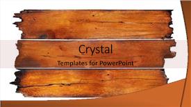  Presentation with wood board - Presentation theme enhanced with charred wood board isolated background and a red colored foreground