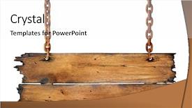  Presentation with wood board - PPT theme with charred wood board isolated background and a white colored foreground